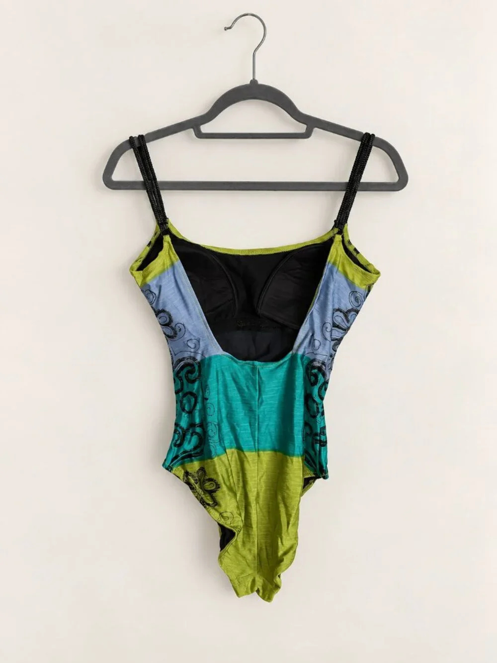 Cyberswim Colorblock Multi-Cord Strap One-Piece Swimsuit Size 10